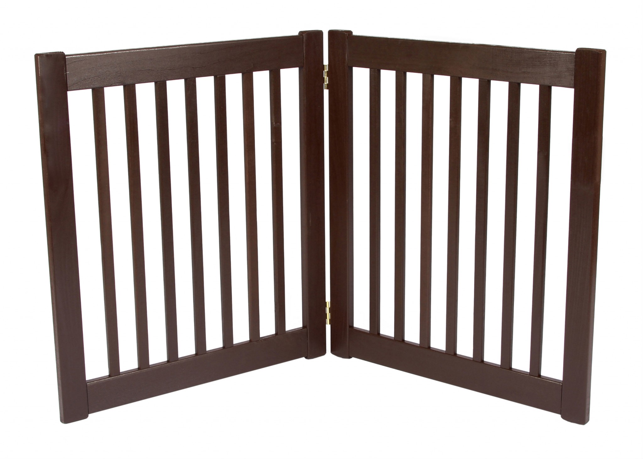 Free Standing 2 Panel 27 Inch EZ Pet Gate Mahogany 42220 Formation