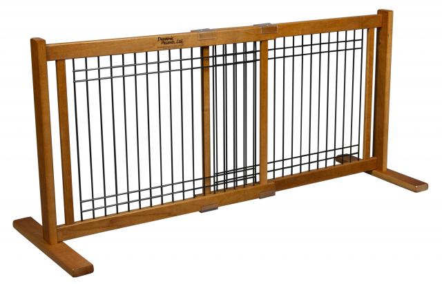 Free Standing Large Wood-Wire Pet Gate 42603 Formation B