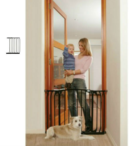 Hallway Security Pet Safety Gate Black F170B-F833B