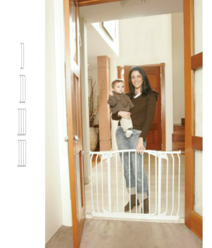 Hallway Security Baby Gate Plus Two 21 White 81.5 to 84W I Baby