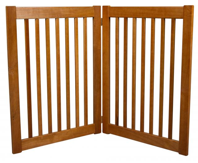 Free Standing 2 Panel 32 Inch Pet Gate Artisan Bronze 42622