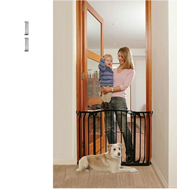 Bindaboo Hallway Safety Pet Gate Black B1104-B1110-B1110