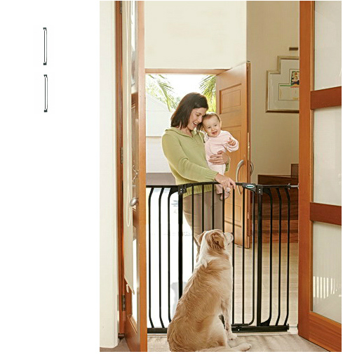 Bindaboo Extra Tall Hallway Pet Gate Black B1124-B1126-B1126