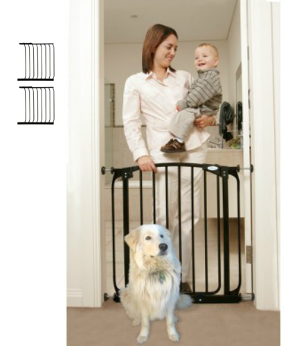 Swing Close Baby Safety Gate Plus Black F160B-F834B-F834B