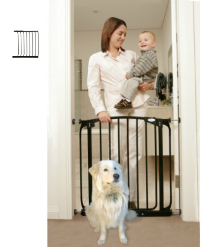 Swing Close Security Baby Gate Black F160B-F834B