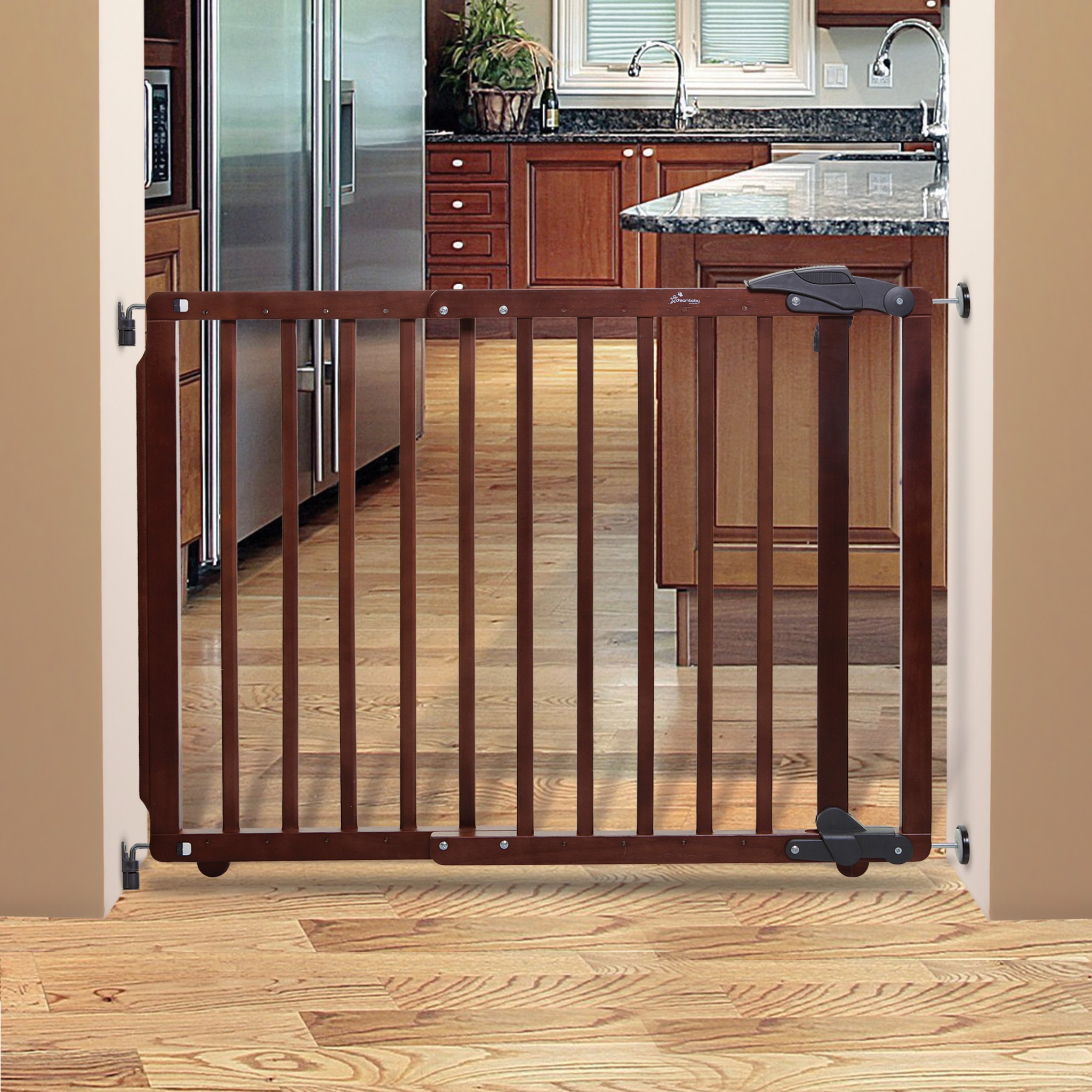 hardware mounted baby gate with pet door